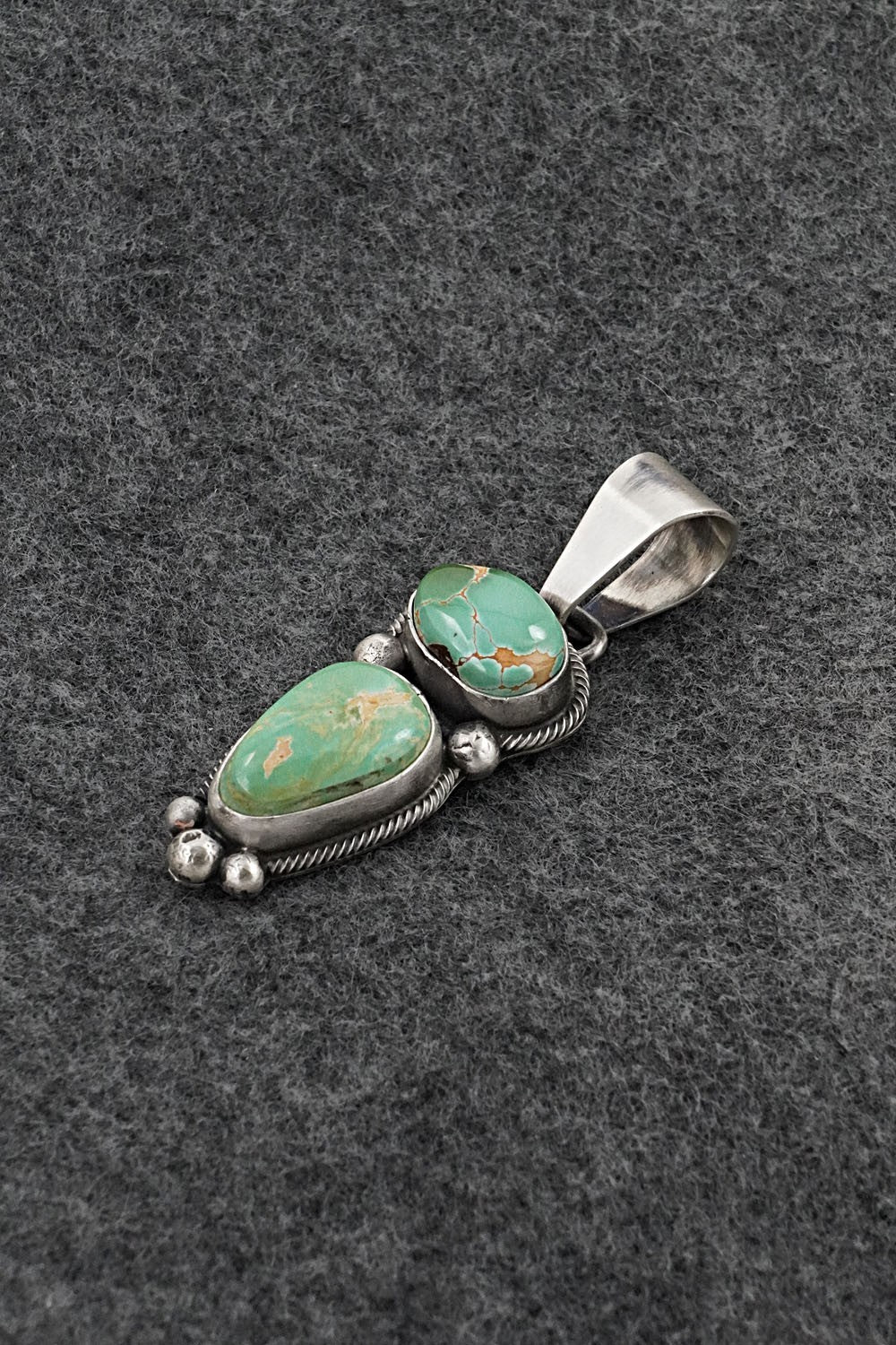 Turquoise & Sterling Silver Pendant - Darrin Livingston