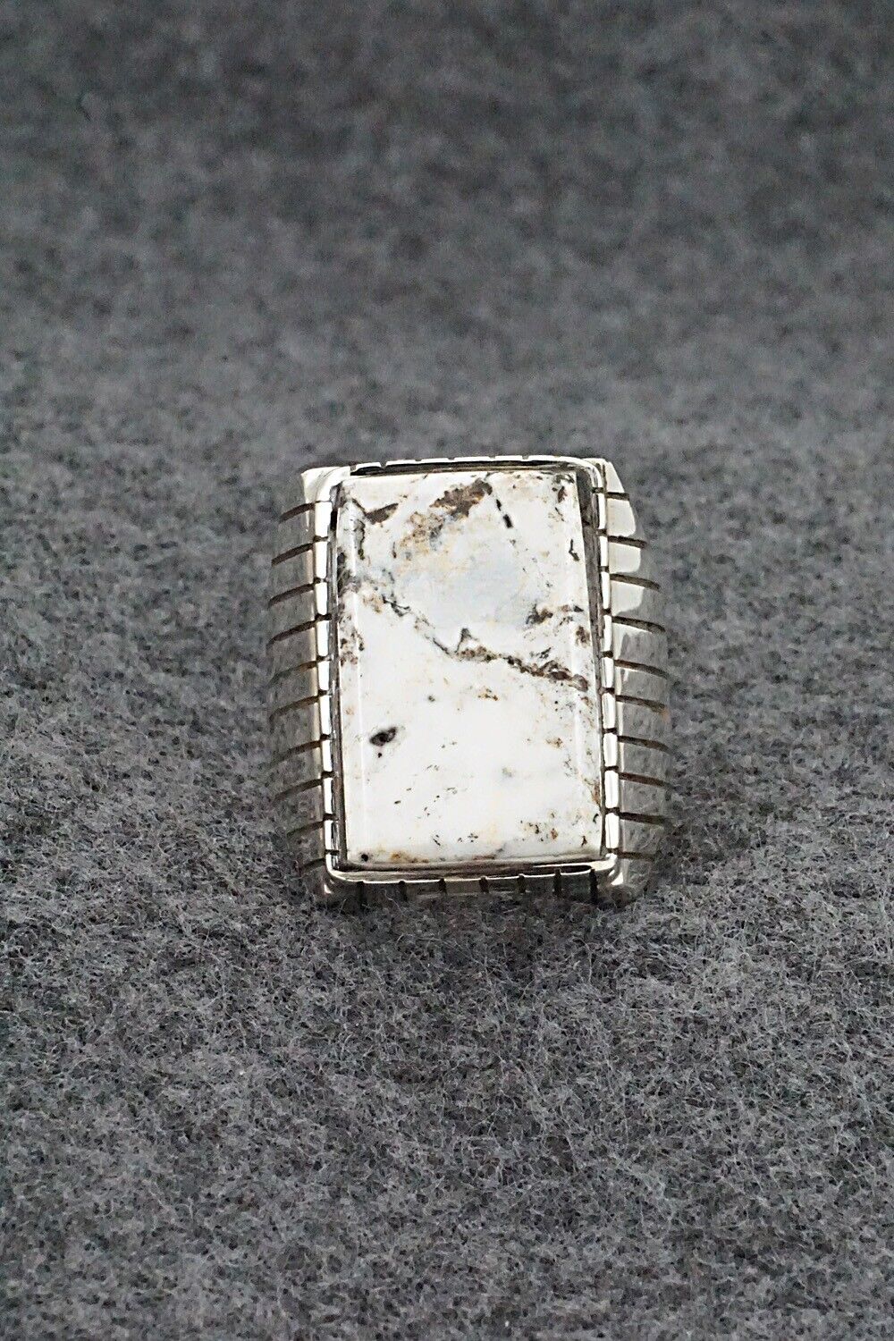 White Buffalo & Sterling Silver Ring - Trevor Jack - Size 10