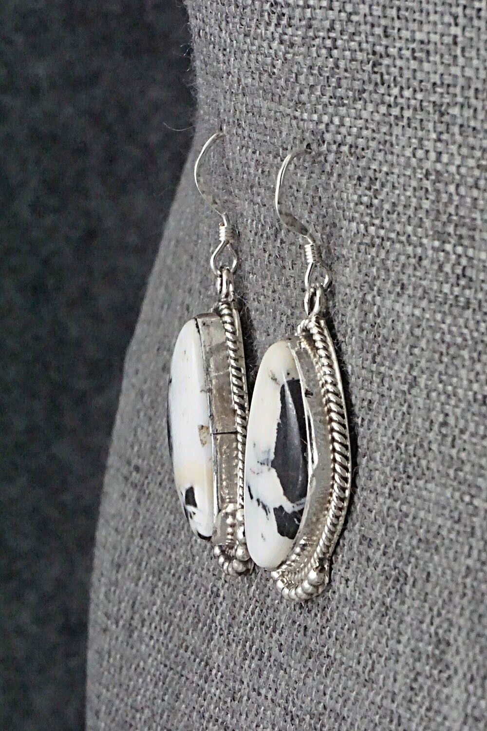 White Buffalo & Sterling Silver Earrings - Sharon McCarthy