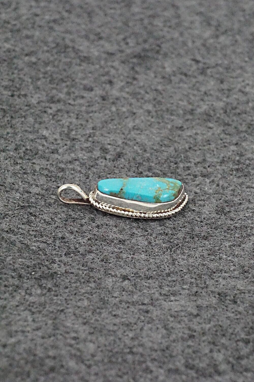 Turquoise & Sterling Silver Pendant - Ernest Hawthorne