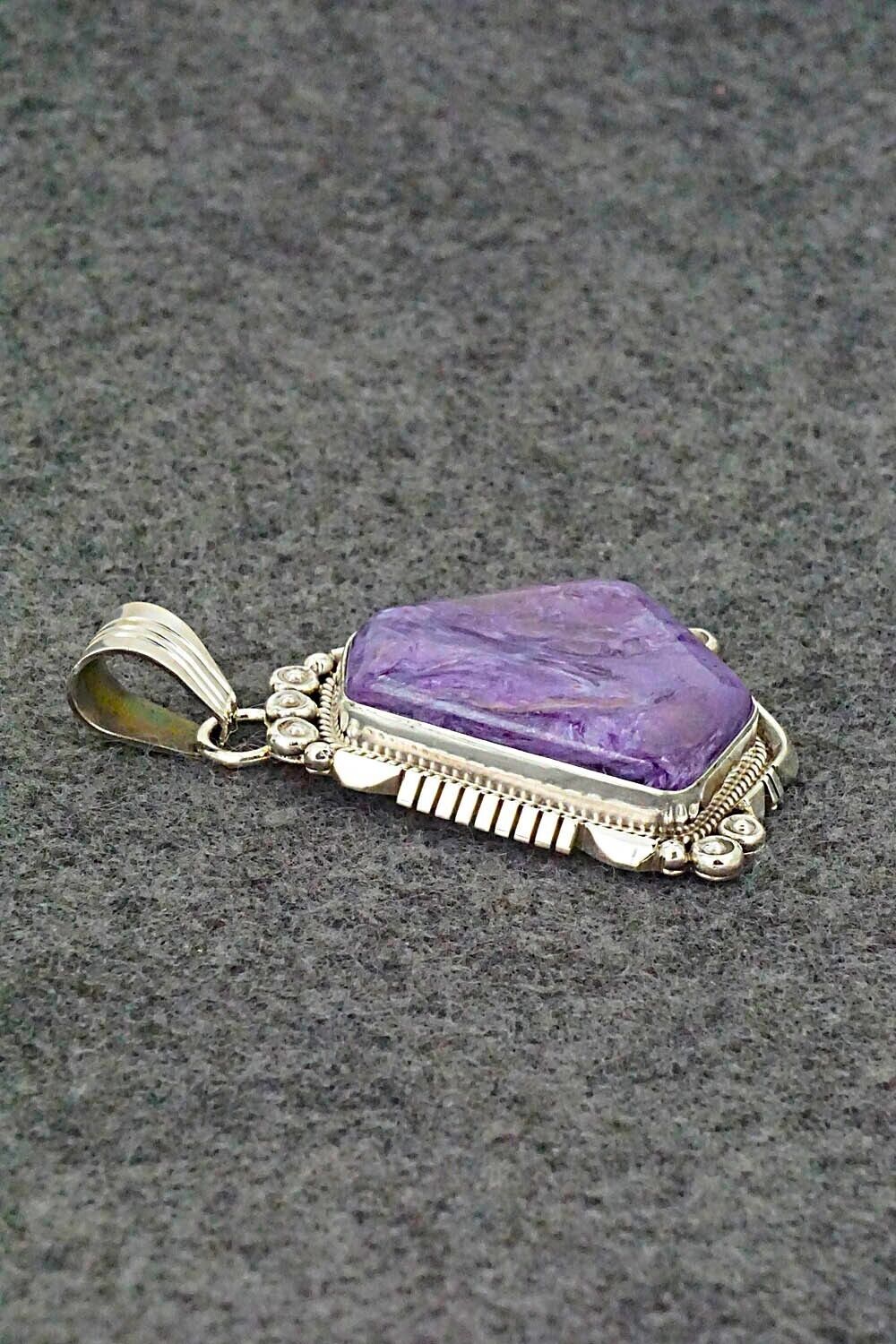 Charoite & Sterling Silver Pendant - Daniel Benally