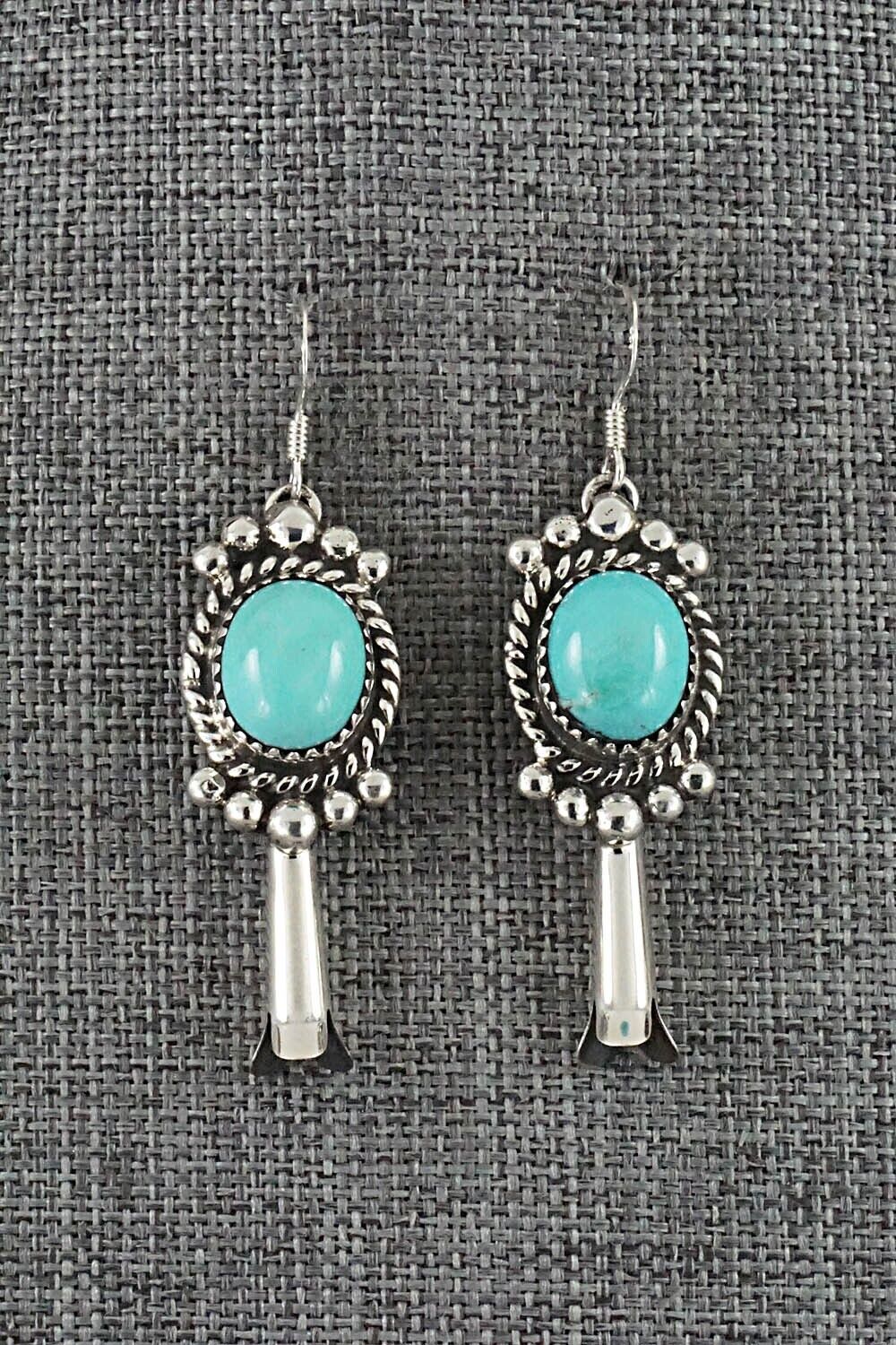 Turquoise & Sterling Silver Earrings - Vernon Johnson