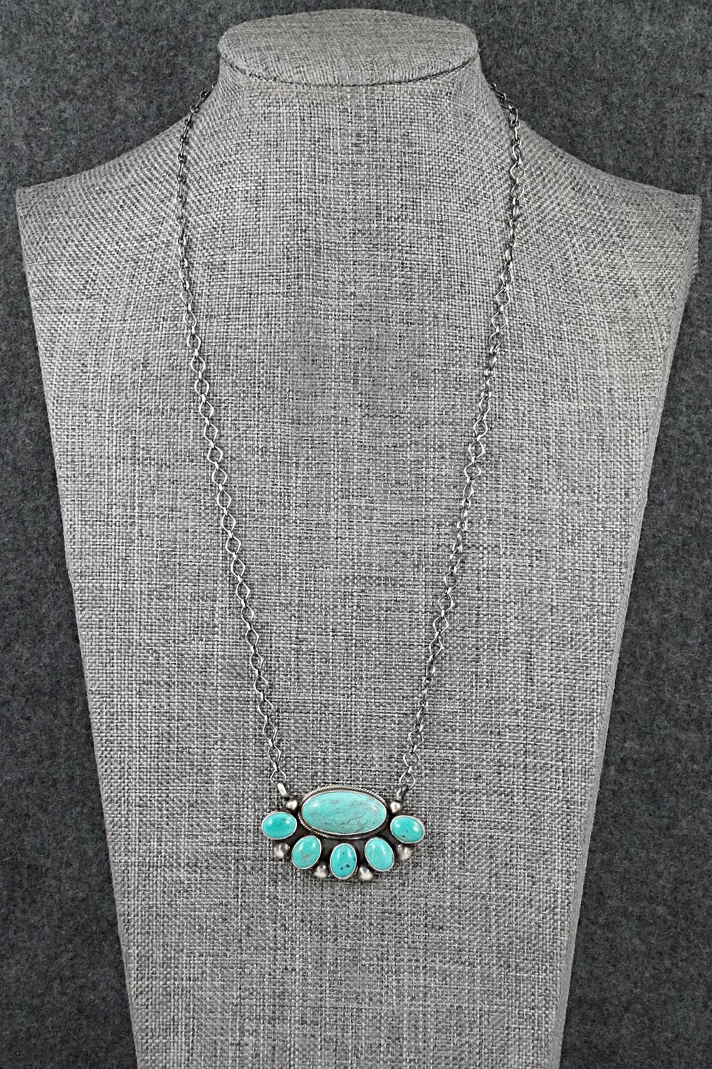 Turquoise & Sterling Silver Necklace - Kathleen Livingston
