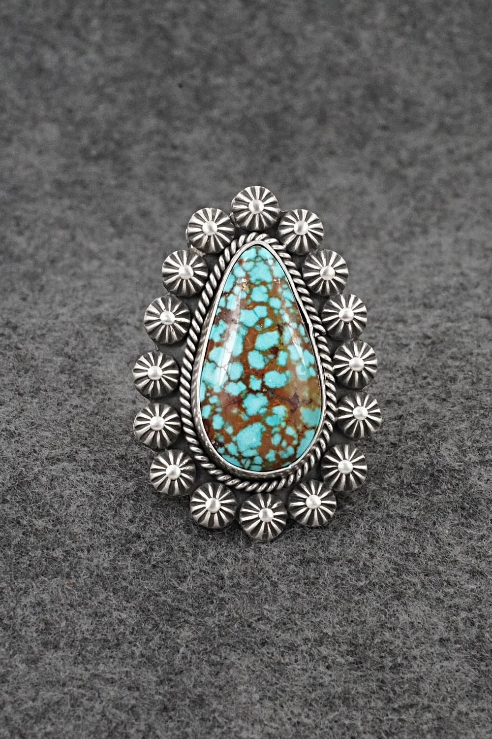 Turquoise & Sterling Silver Ring - Michael Calladitto - Size 9.5