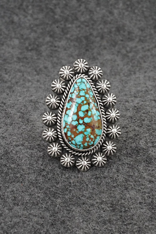 Turquoise & Sterling Silver Ring - Michael Calladitto - Size 9.5