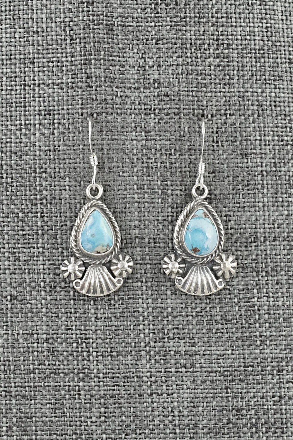 Turquoise & Sterling Silver Earrings - Verley Betone