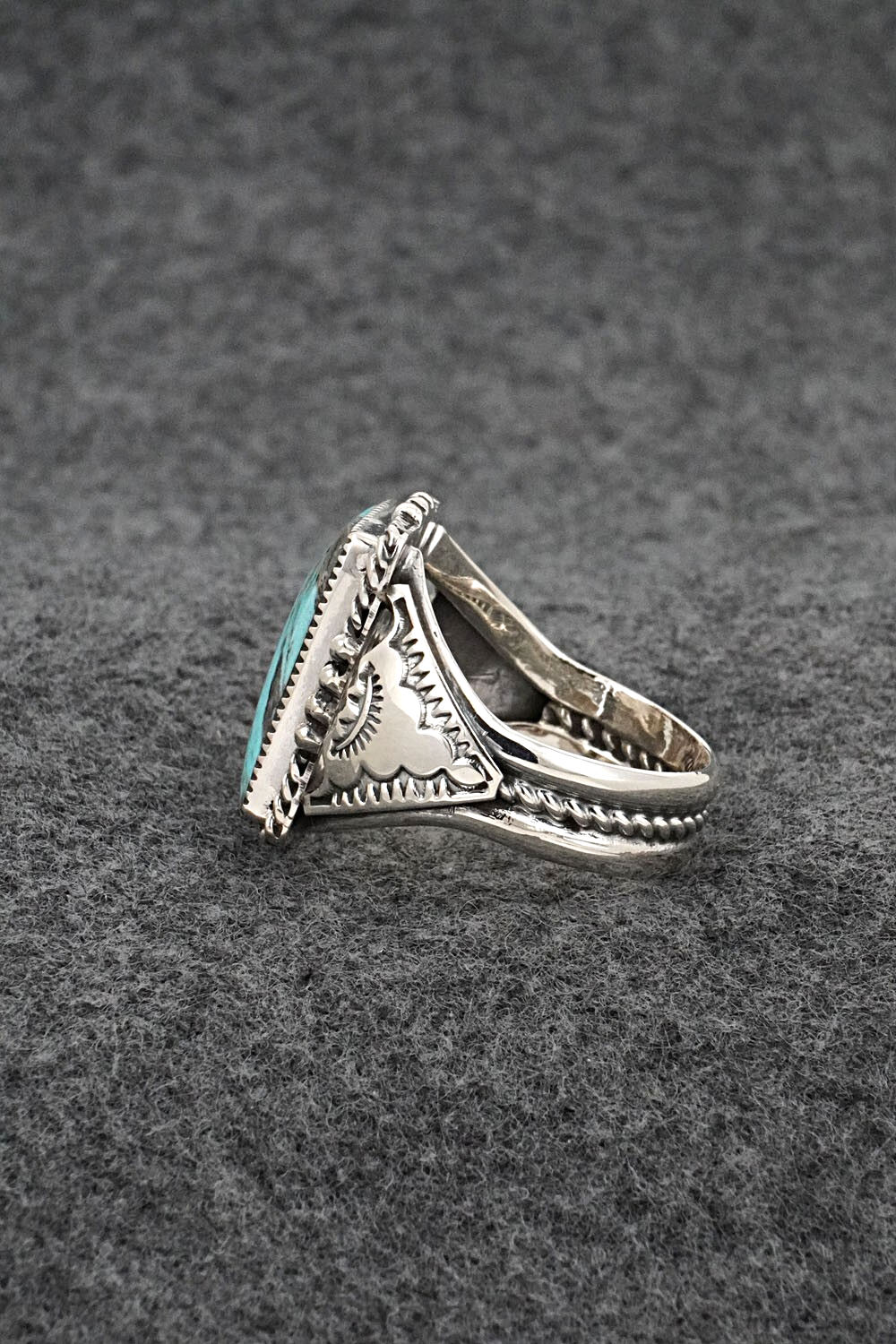 Turquoise & Sterling Silver Ring - Gregg Yazzie - Size 11