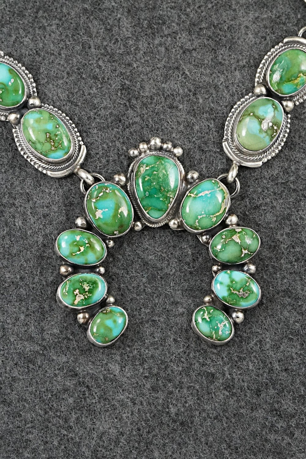 Turquoise & Sterling Silver Squash Blossom Set - Kathleen Livingston
