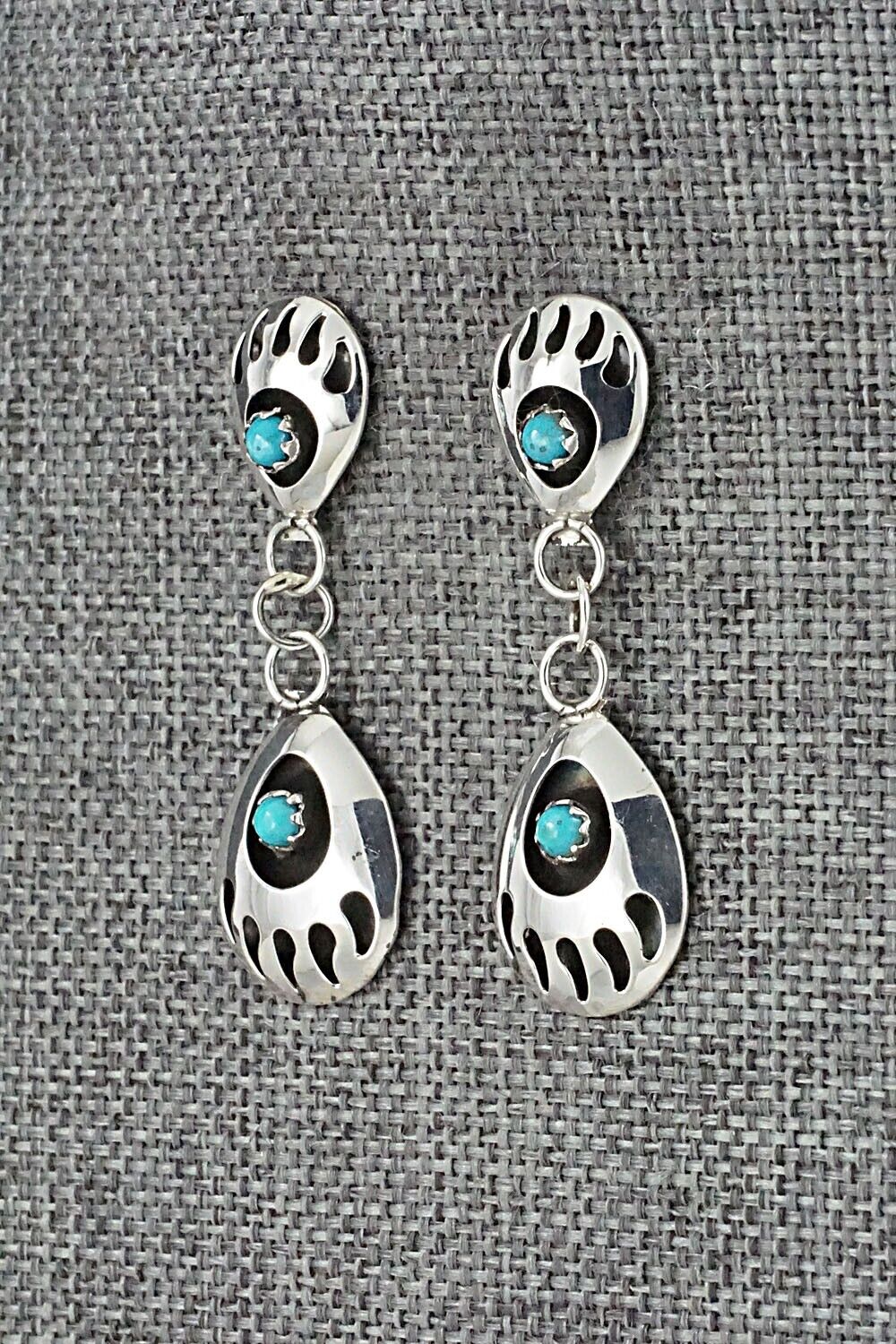 Turquoise & Sterling Silver Earrings - Leroy Parker
