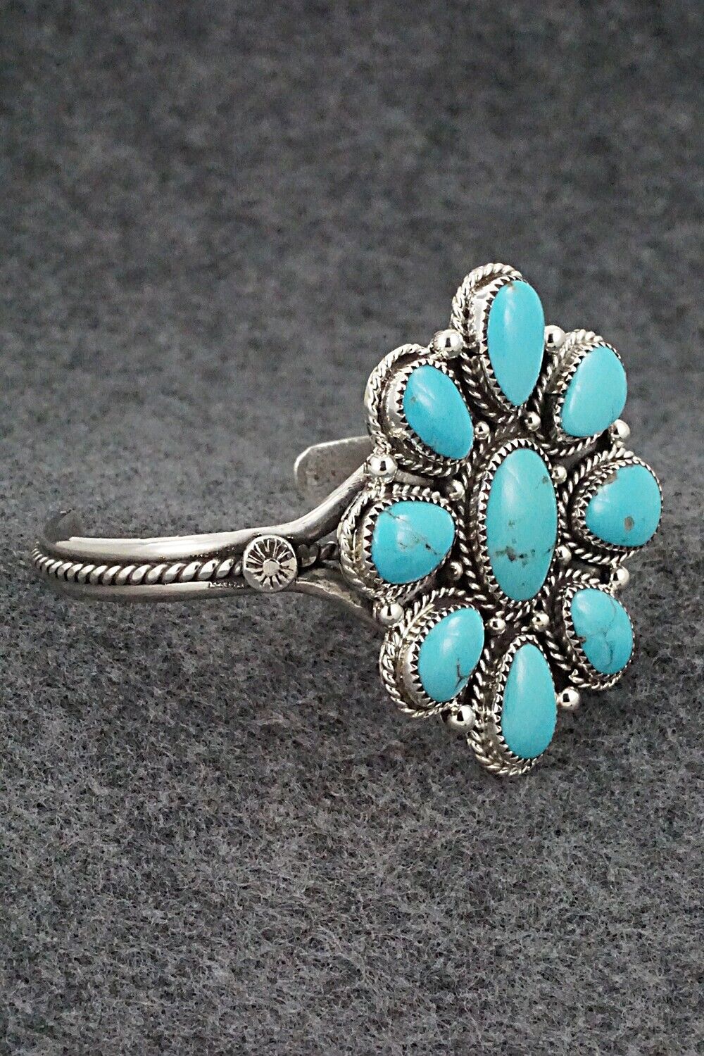 Turquoise & Sterling Silver Bracelet - Ernest Hawthorne
