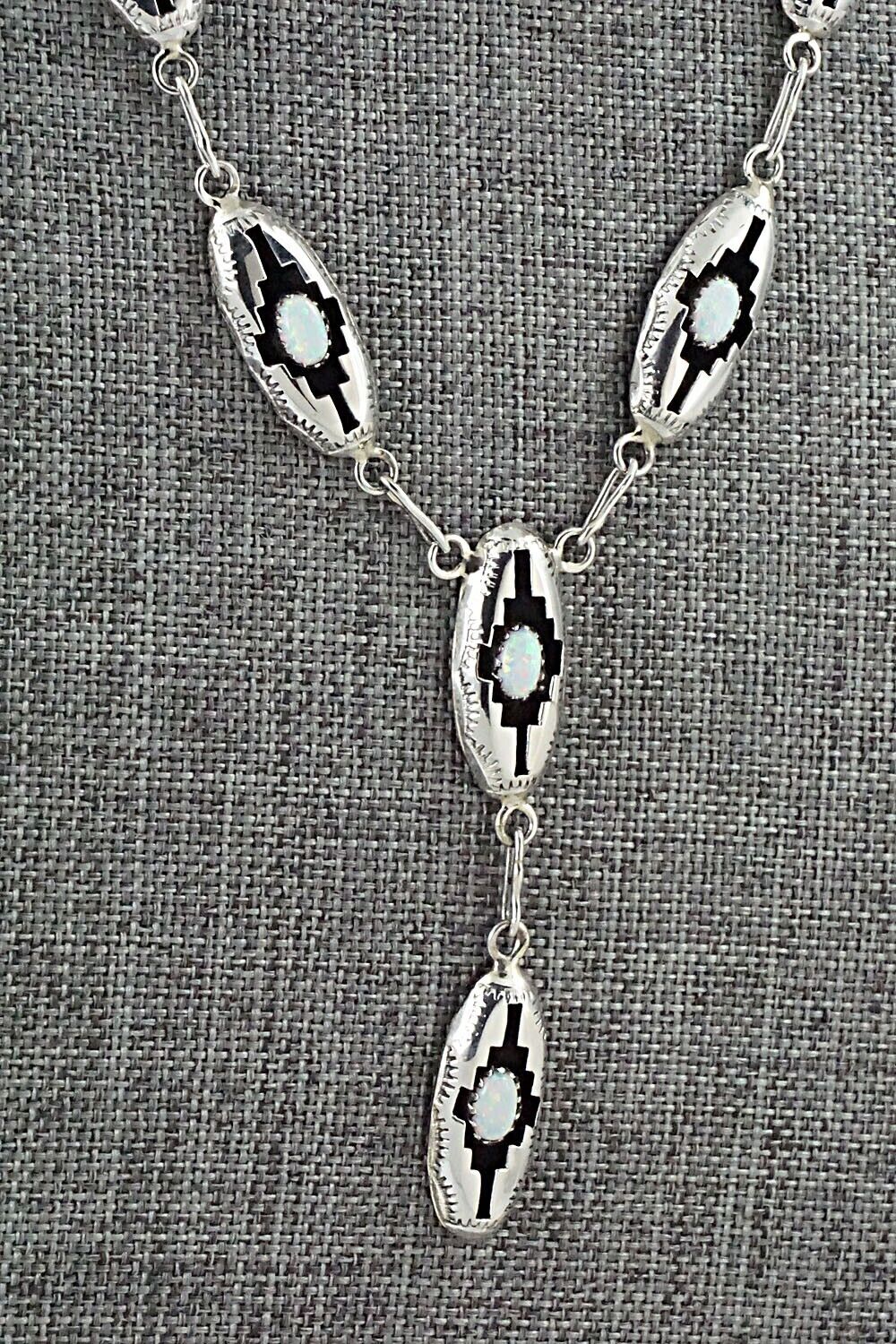 Opalite & Sterling Silver Necklace and Earrings Set - Felix Perry