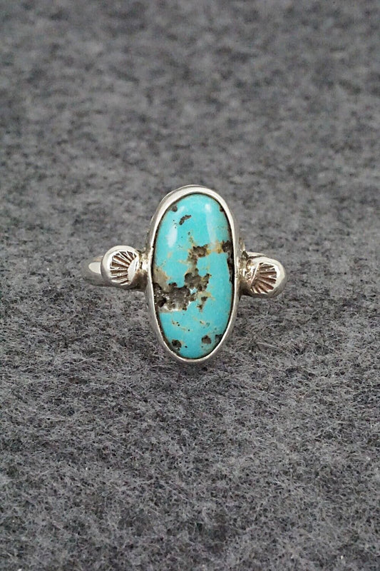 Turquoise & Sterling Silver Ring - Priscilla Reeder - Size 7.5