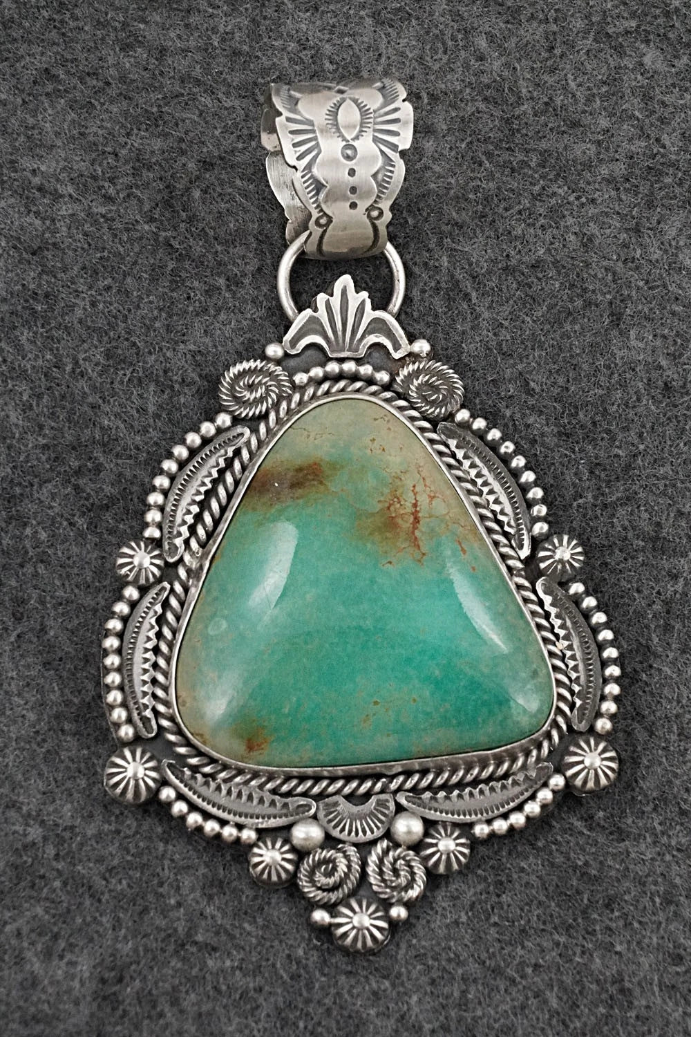 Turquoise & Sterling Silver Pendant - Rosita Calladitto