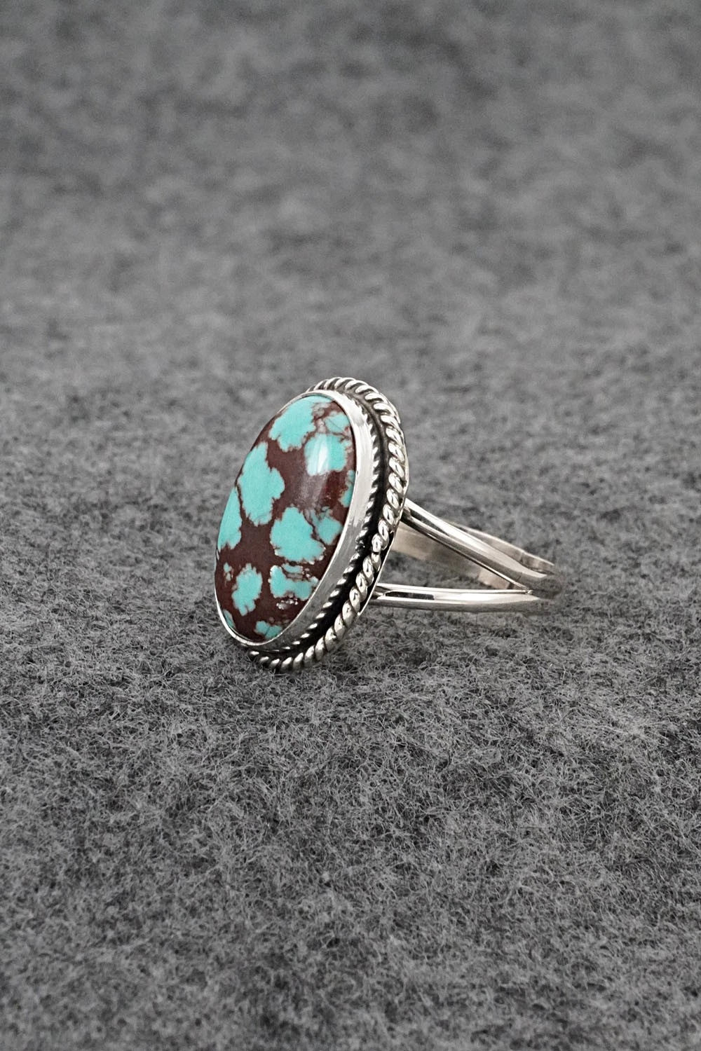Turquoise & Sterling Silver Ring - Eugene Gruber - Size 9