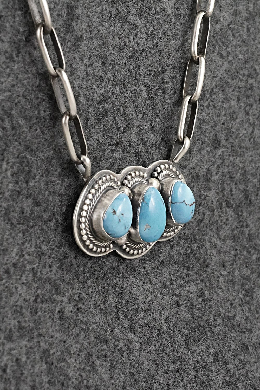 Turquoise & Sterling Silver Necklace - Kathleen Livingston