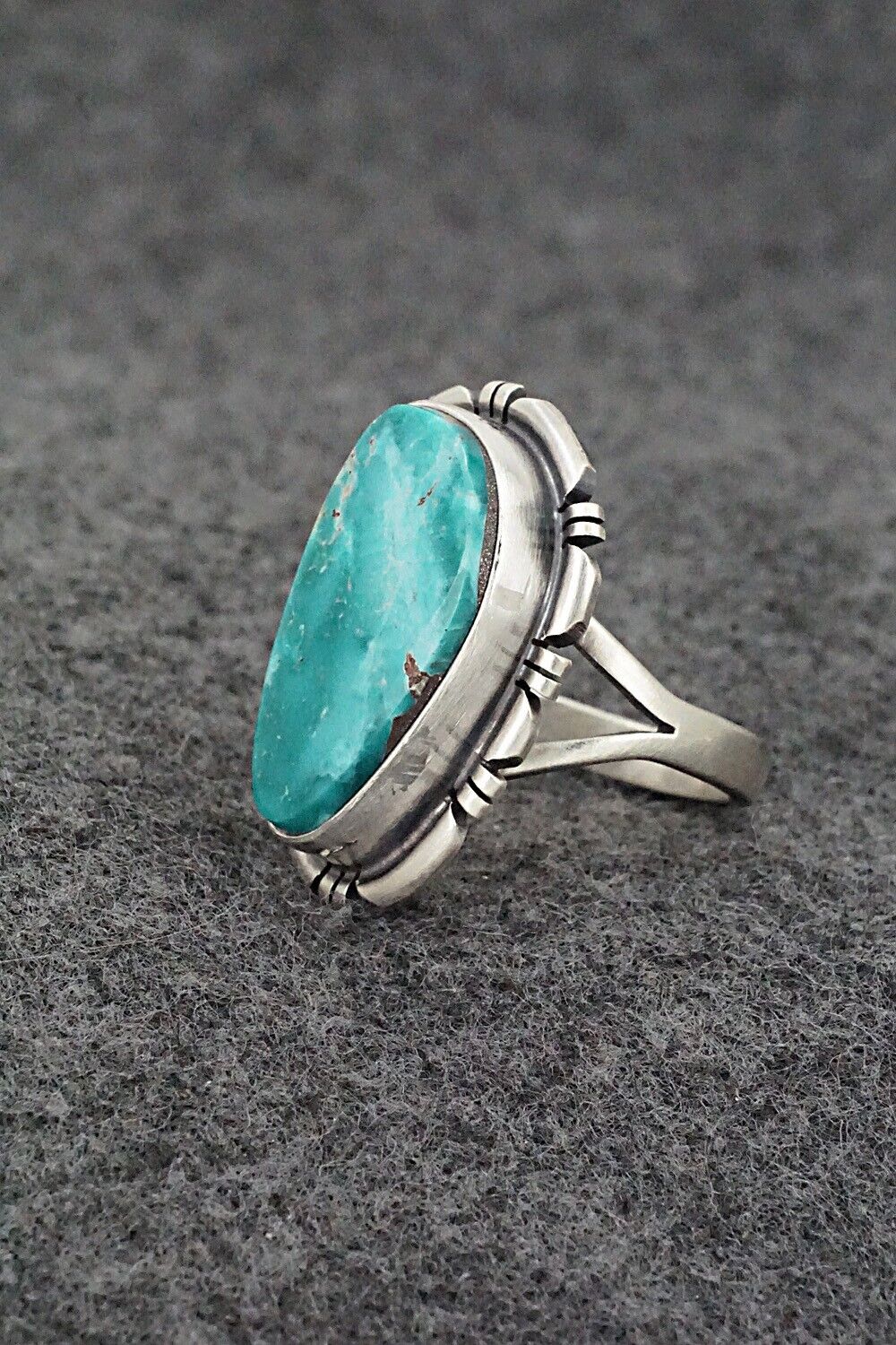 Turquoise & Sterling Silver Ring - Randy Boyd - Size 8.5