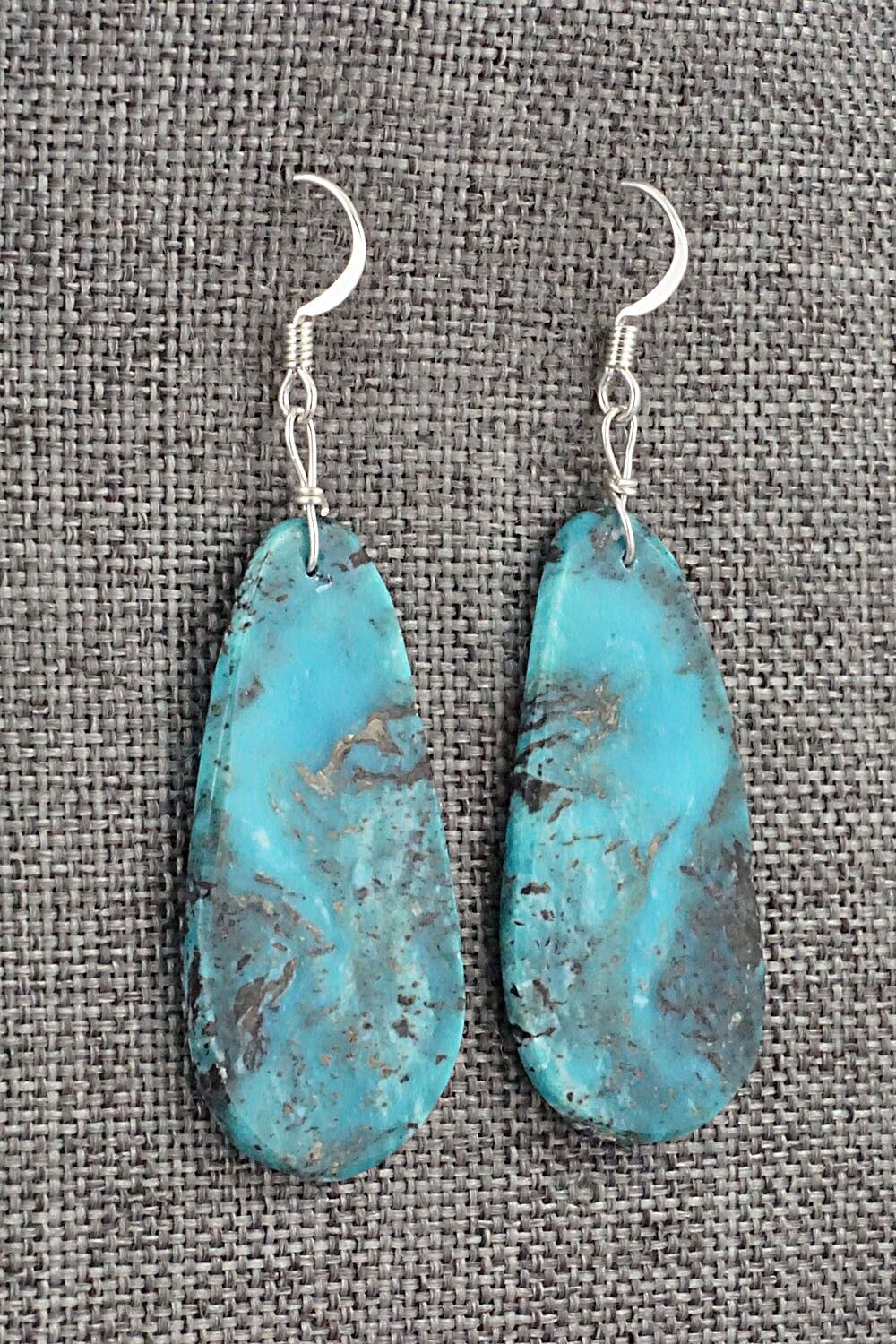 Turquoise & Sterling Silver Earrings - Joe Garcia