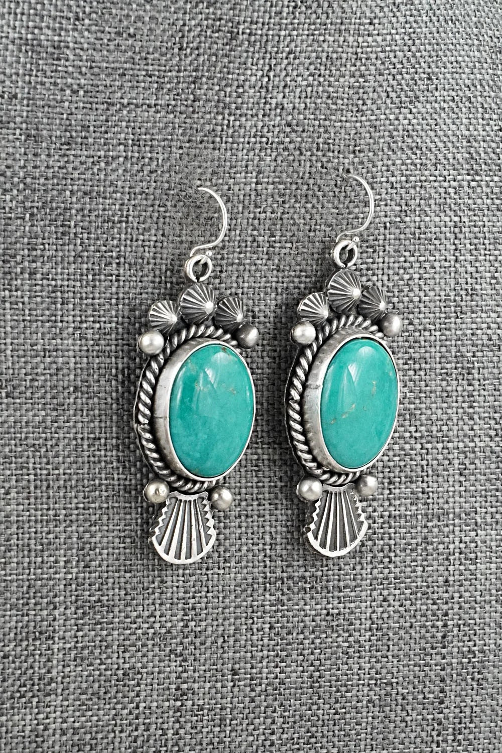 Turquoise & Sterling Silver Earrings - Michael Calladitto