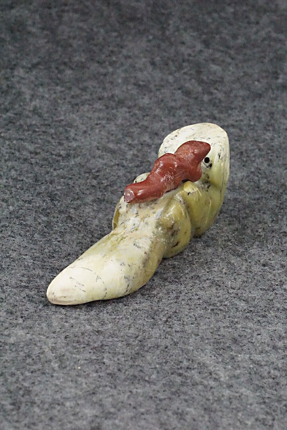 Otter with Pup Zuni Fetish Carving - Justin Red Elk