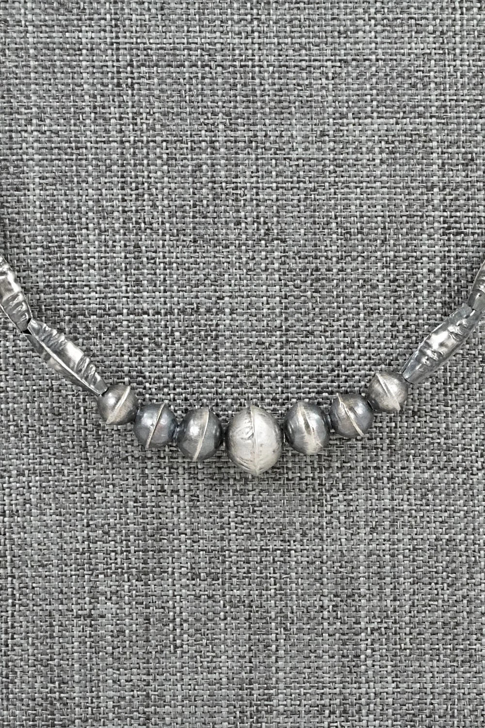 Sterling Silver Navajo Pearl Necklace 24" - Vintage