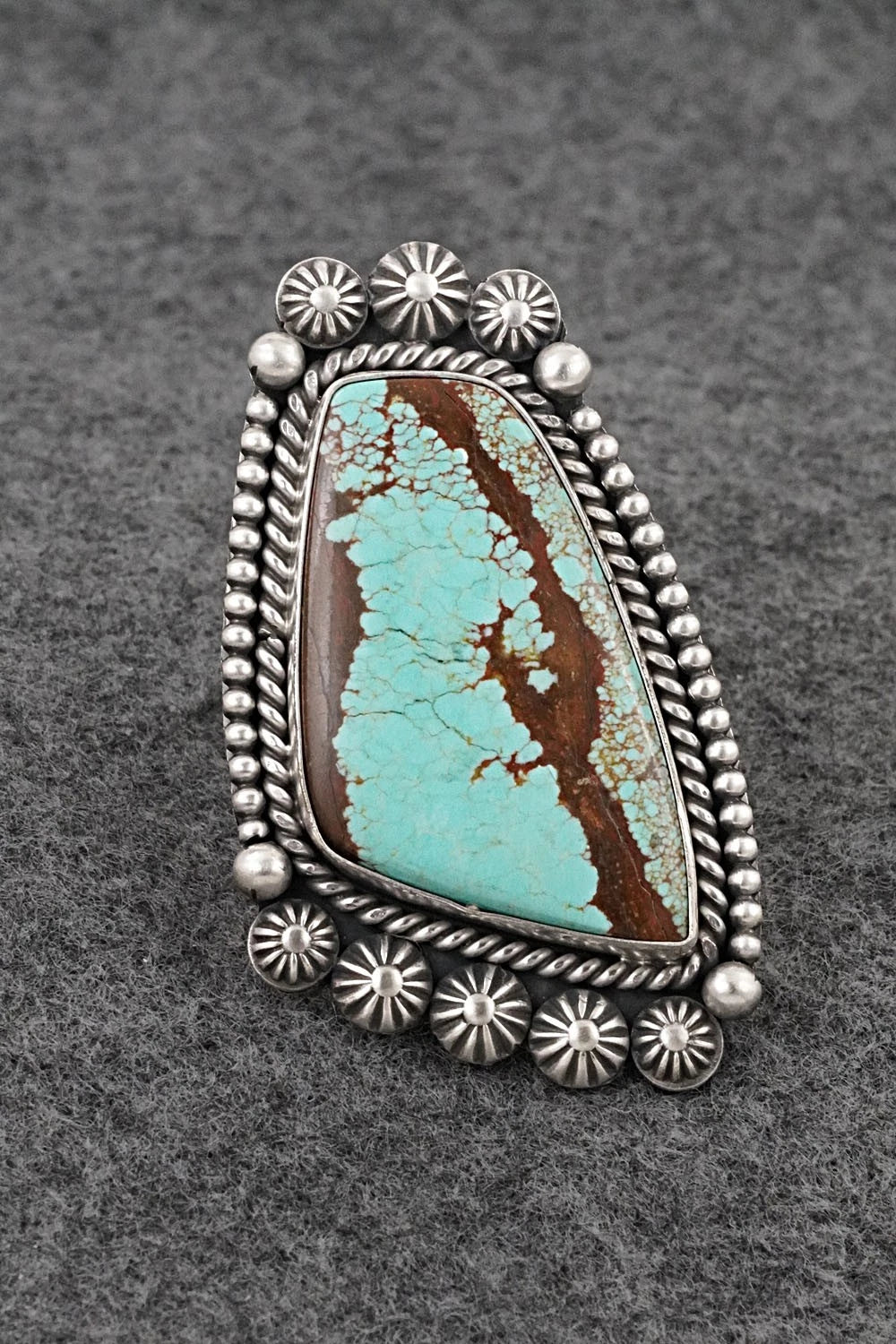 Turquoise & Sterling Silver Ring - Michael Calladitto - Size 9