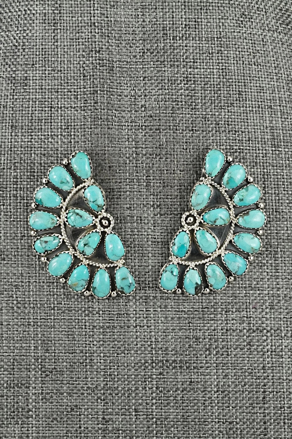 Turquoise & Sterling Silver Earrings - Gerald Mitchell