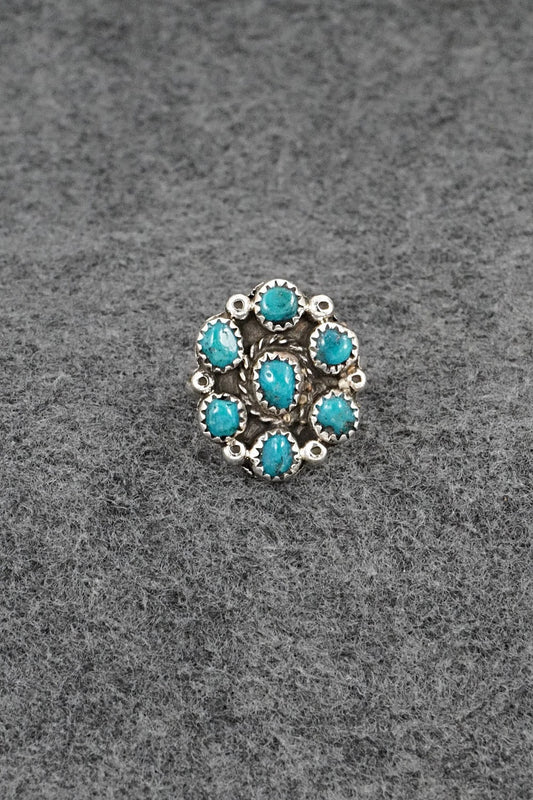 Turquoise & Sterling Silver Ring - Priscilla Reeder - Size 7.5