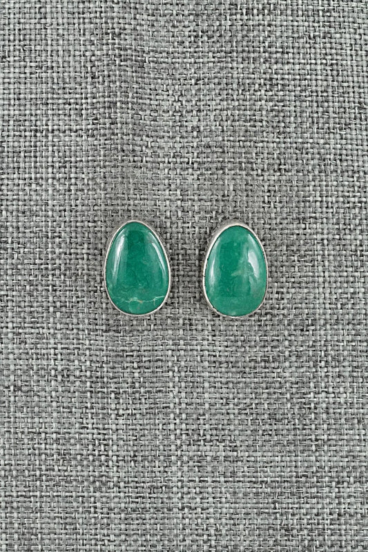 Turquoise & Sterling Silver Earrings - Rosemary Saunders