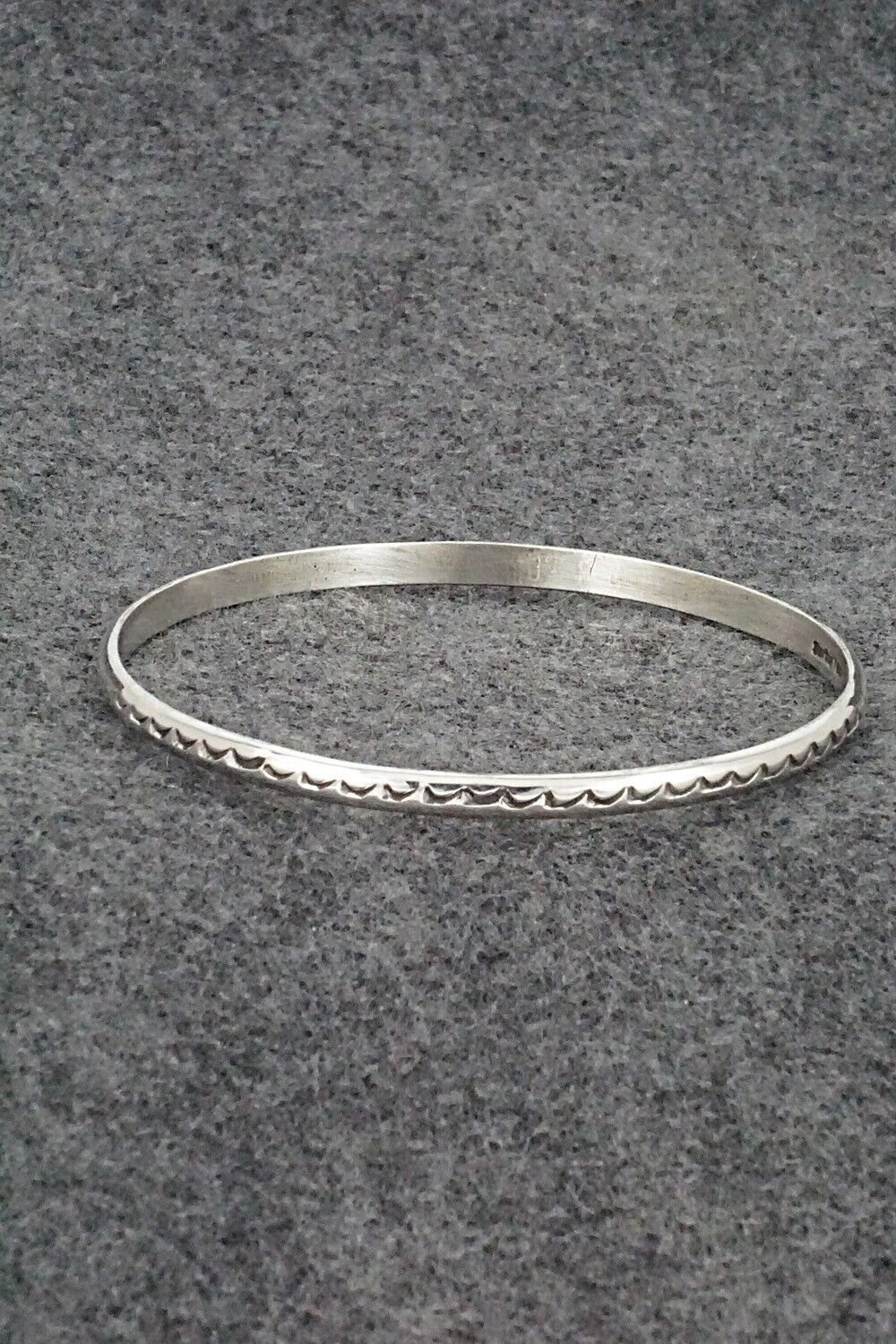 Sterling Silver Bangle Bracelet - Elaine Tahe