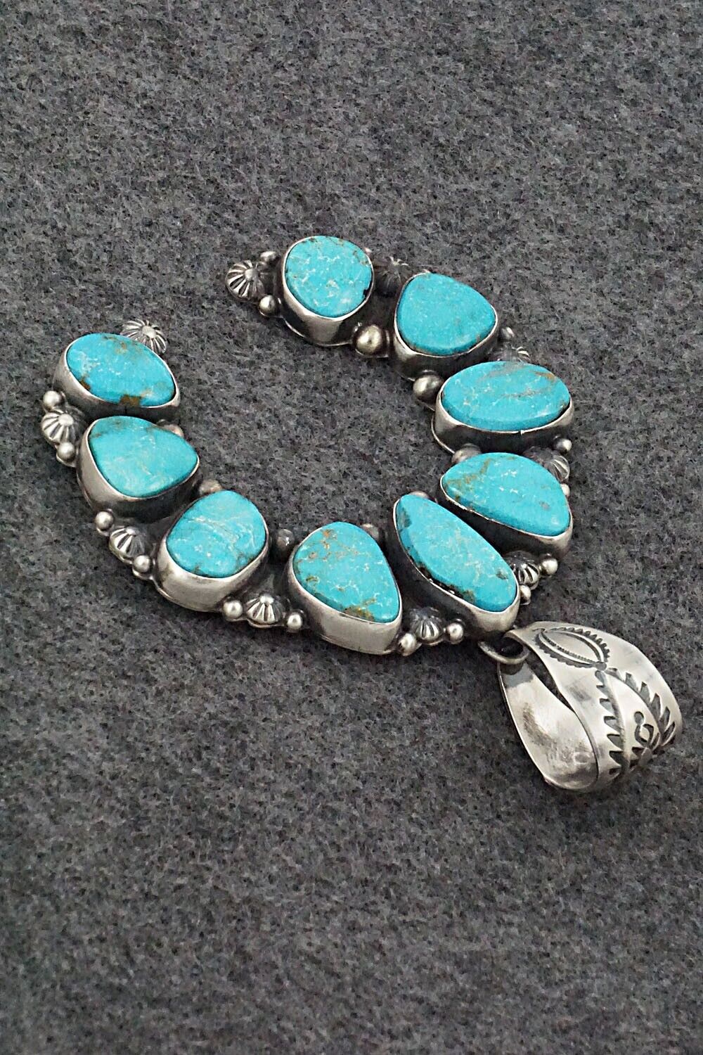 Turquoise & Sterling Silver Pendant - Kathleen Livingston