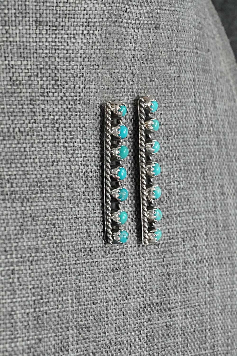 Turquoise & Sterling Silver Earrings - Dominic Duboise