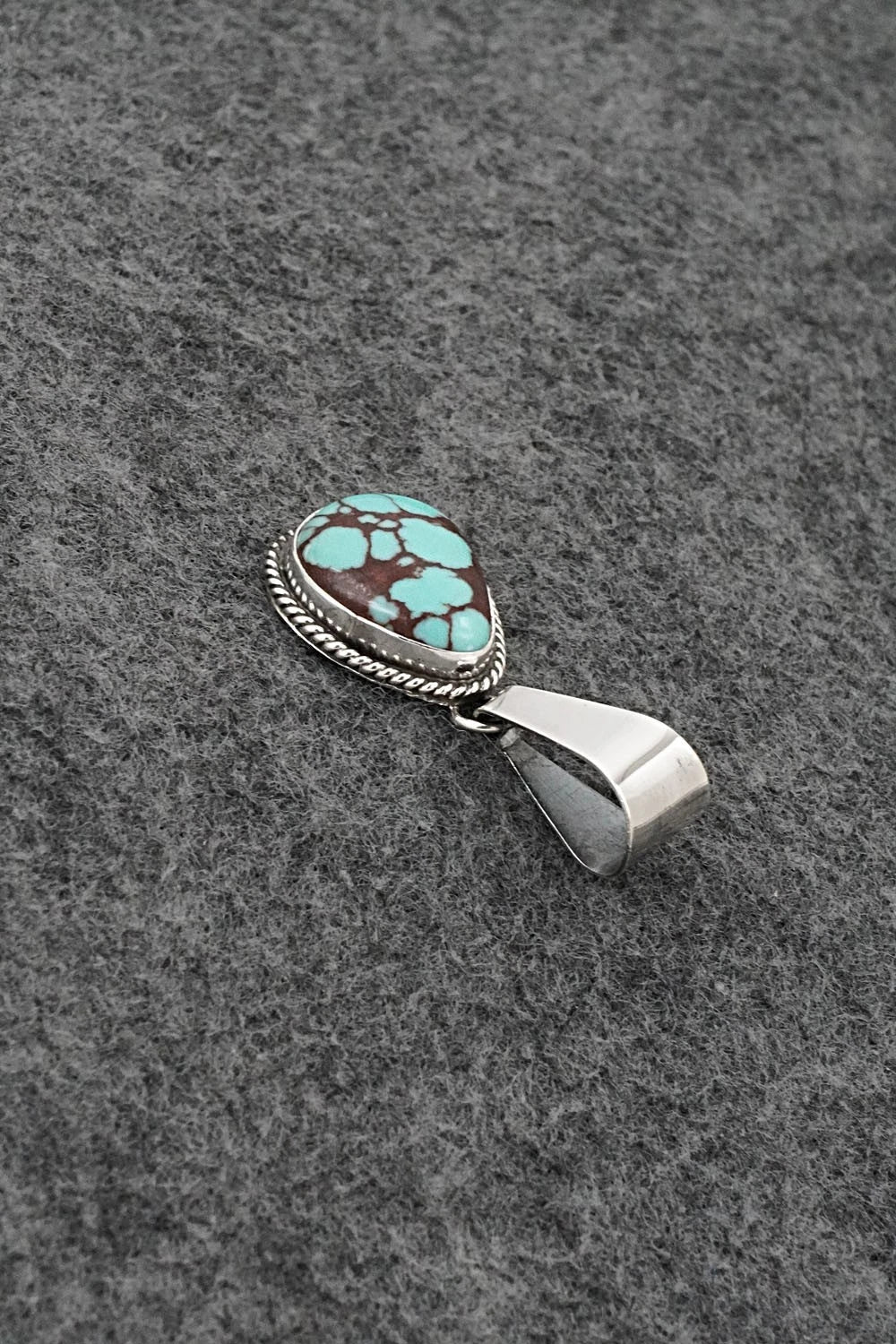 Turquoise & Sterling Silver Pendant - Eugene Gruber
