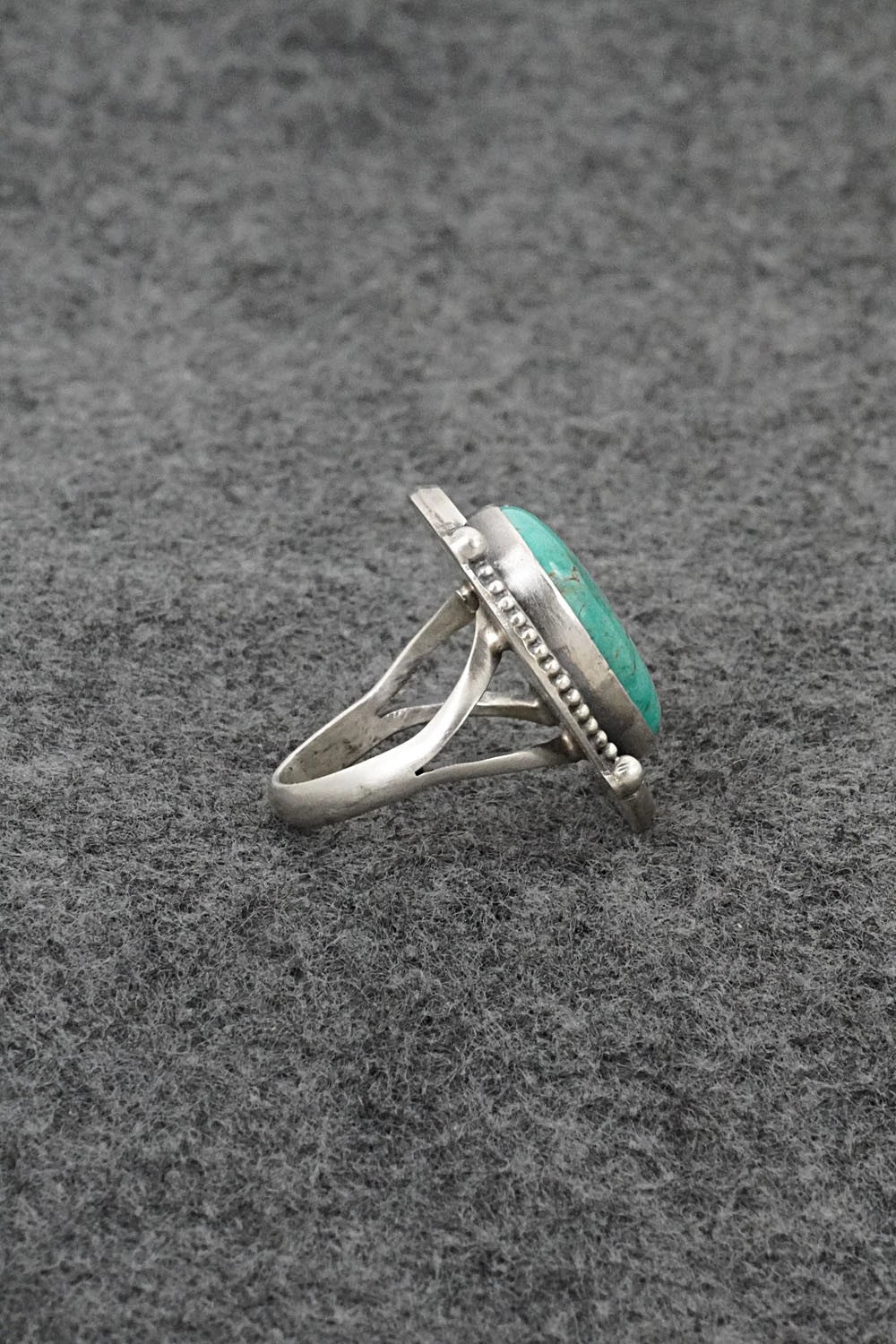 Turquoise & Sterling Silver Ring - Bobby Johnson - Size 7