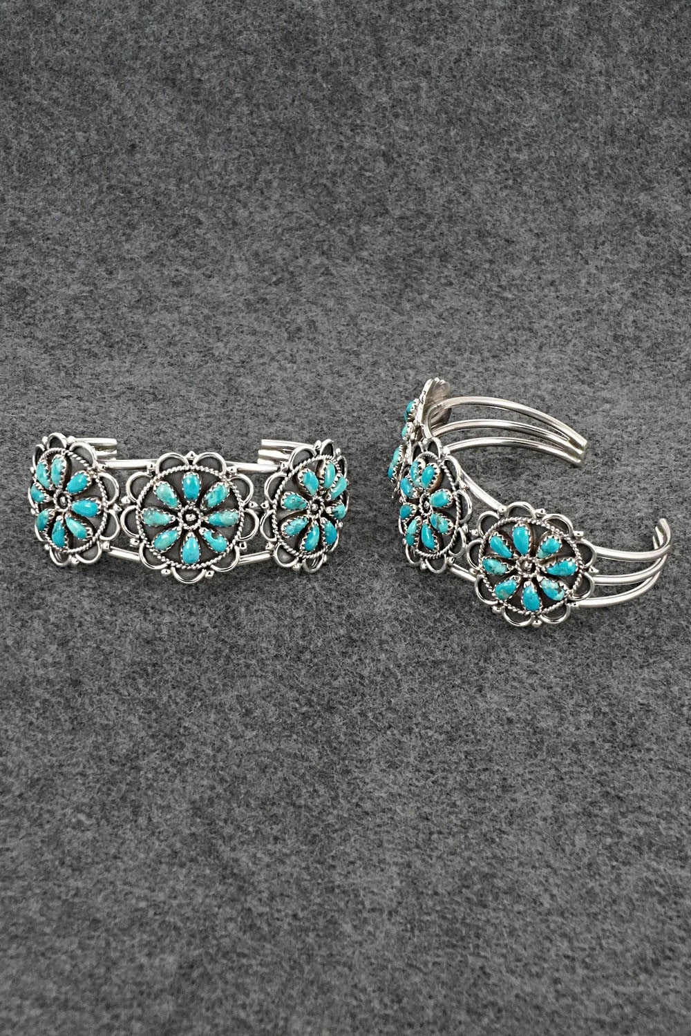Turquoise & Sterling Silver Squash Blossom Set - Gerald Mitchell