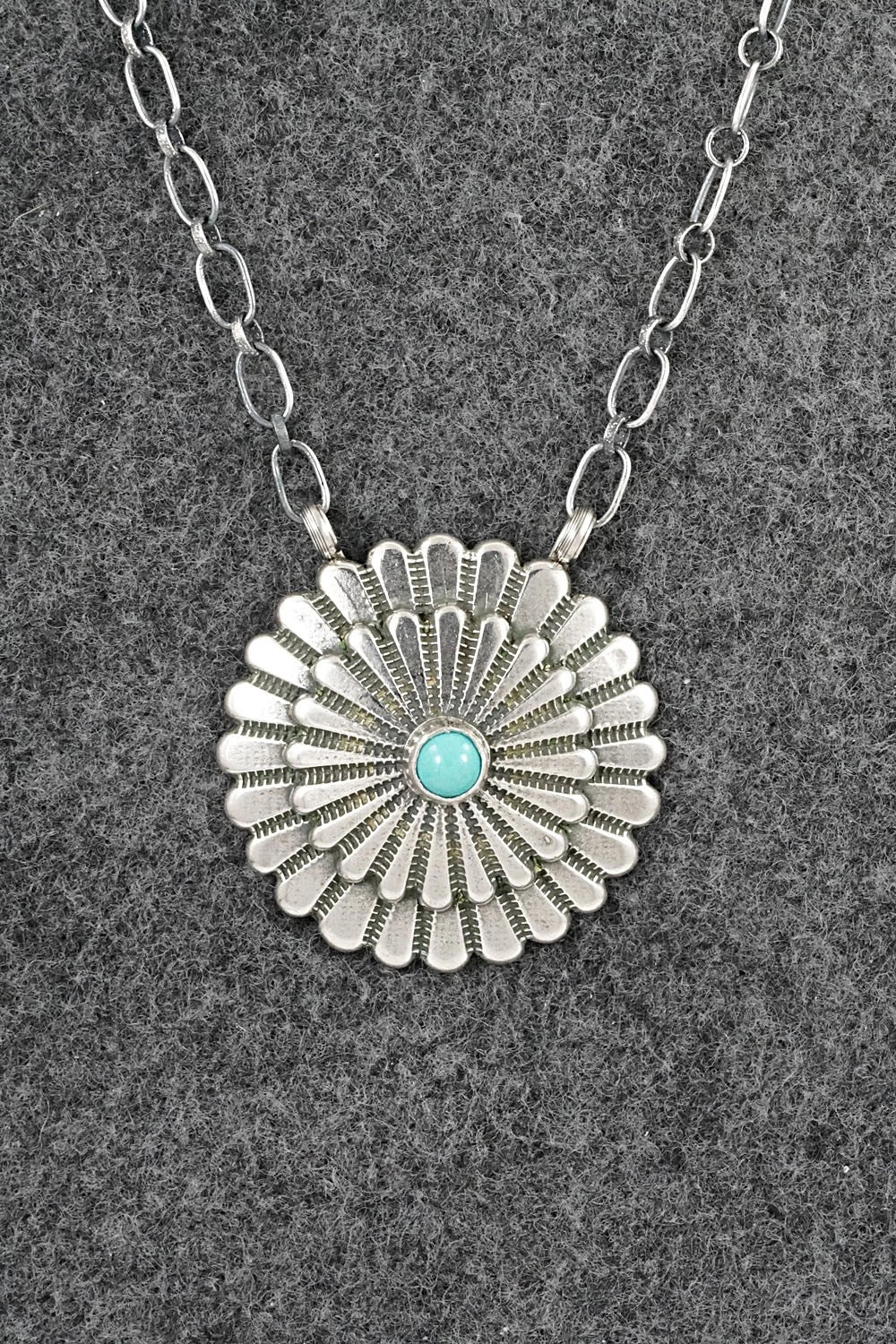 Turquoise & Sterling Silver Necklace - Sheldon Mariano