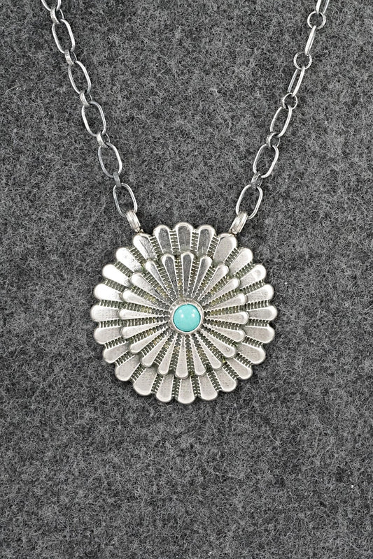 Turquoise & Sterling Silver Necklace - Sheldon Mariano