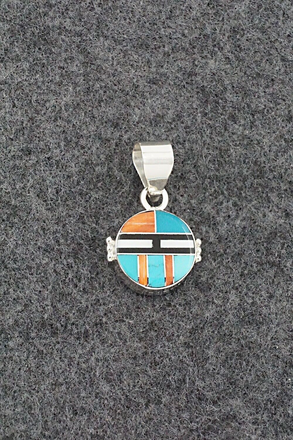 Multi-Stone & Sterling Silver Double-Sided Pendant - Edison Yazzie