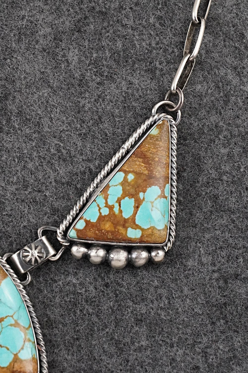 Turquoise & Sterling Silver Necklace and Earrings Set - Paul Livingston