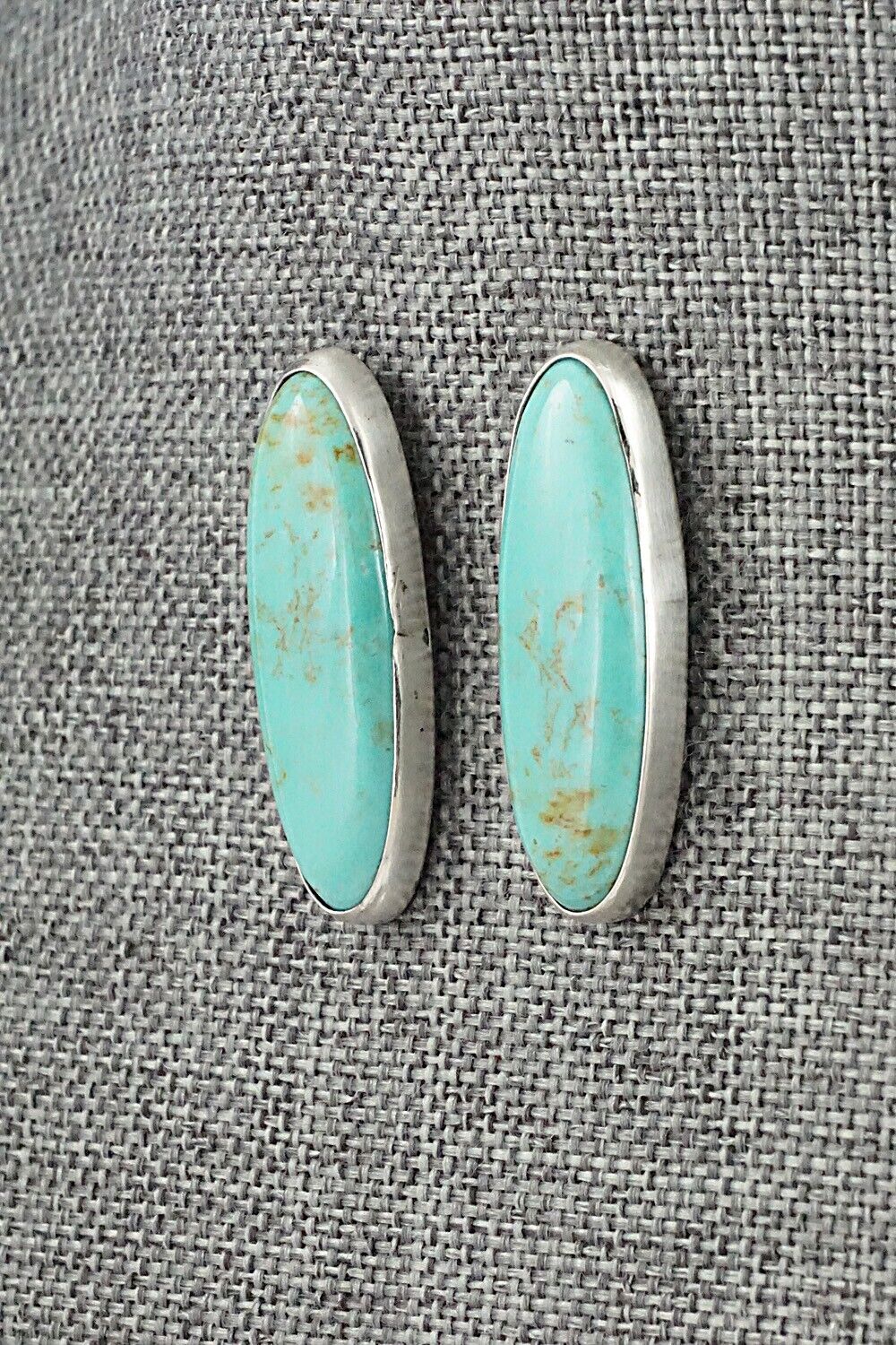 Turquoise & Sterling Silver Earrings - Rena Begay
