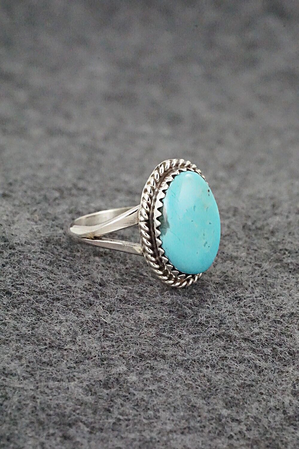 Turquoise & Sterling Silver Ring - Robert Martinez - Size 5.75