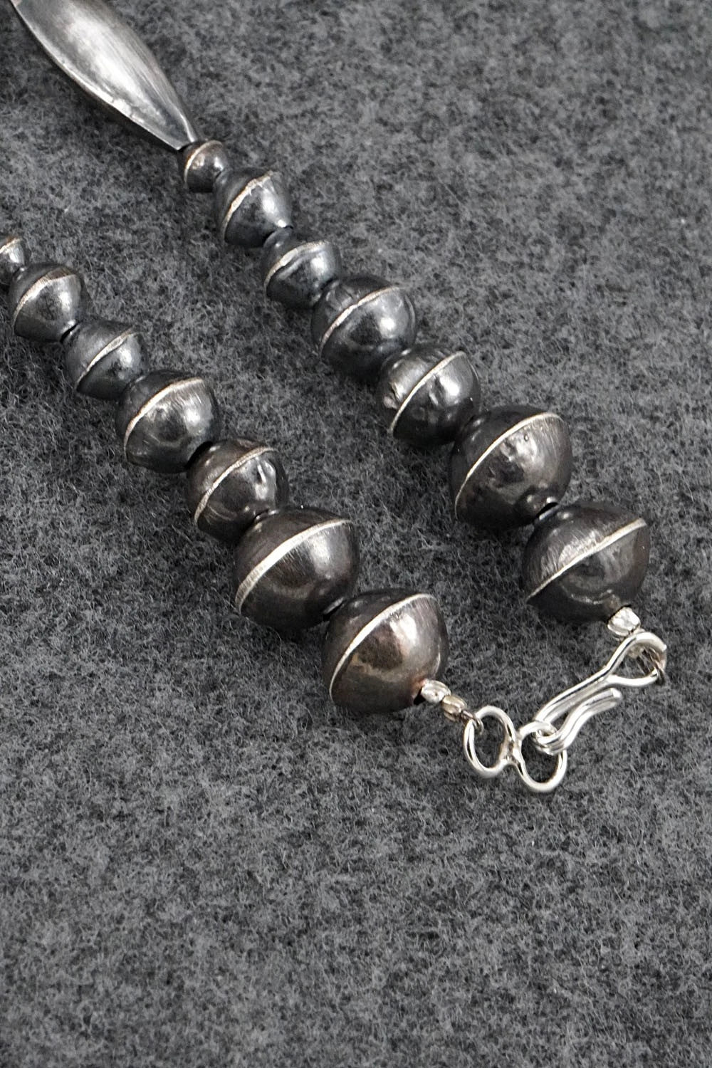 Sterling Silver Navajo Pearl Necklace 24" - Vintage