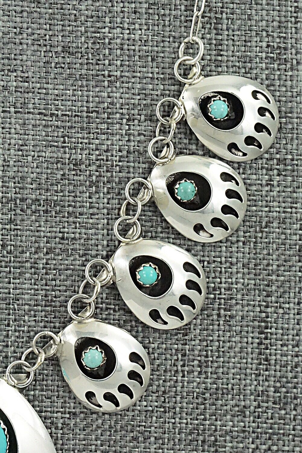 Turquoise & Sterling Silver Necklace - Leroy Parker