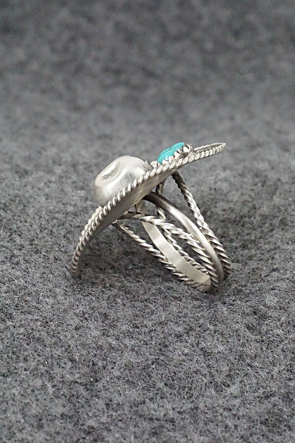 Turquoise & Sterling Silver Ring - Bobby Platero - Size 5.5