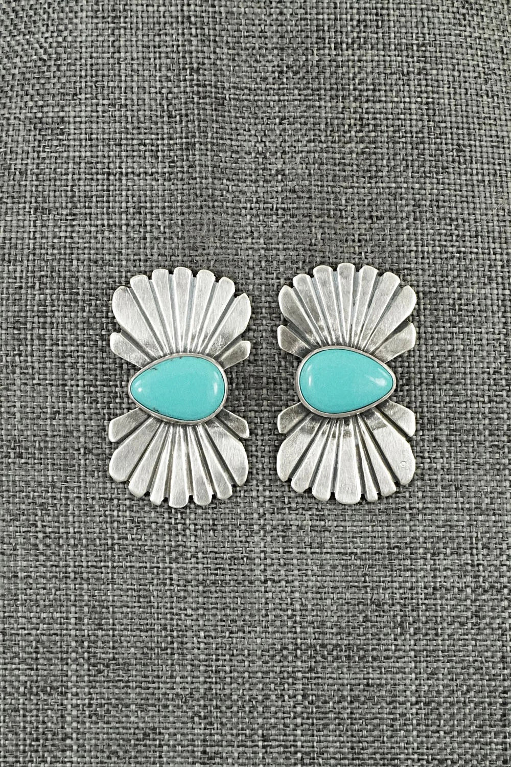 Turquoise & Sterling Silver Earrings - Mark Yazzie