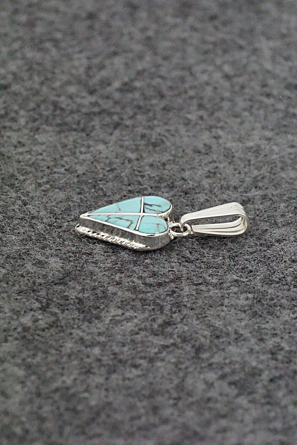Turquoise & Sterling Silver Pendant - Velda Nastacio