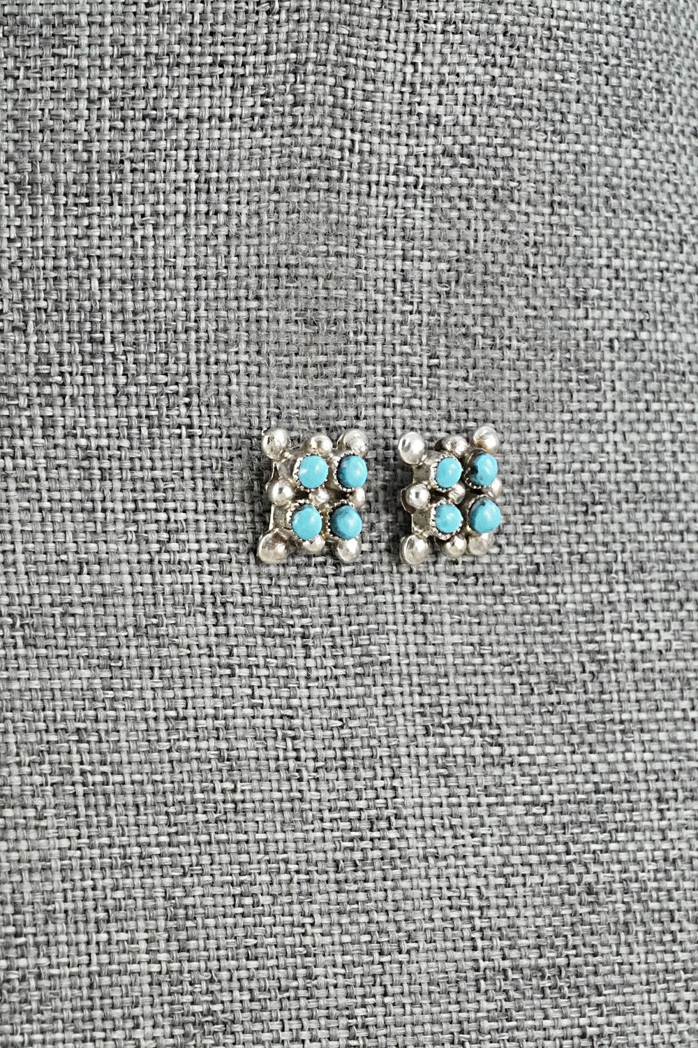 Turquoise & Sterling Silver Earrings - Calvert Lamy