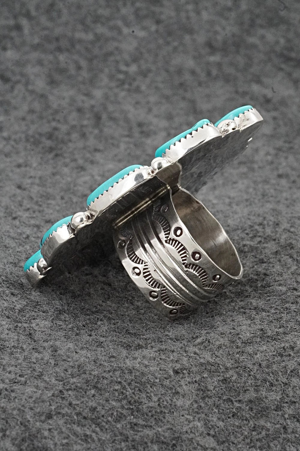 Turquoise & Sterling Silver Ring - Anthony Brown - Size 10