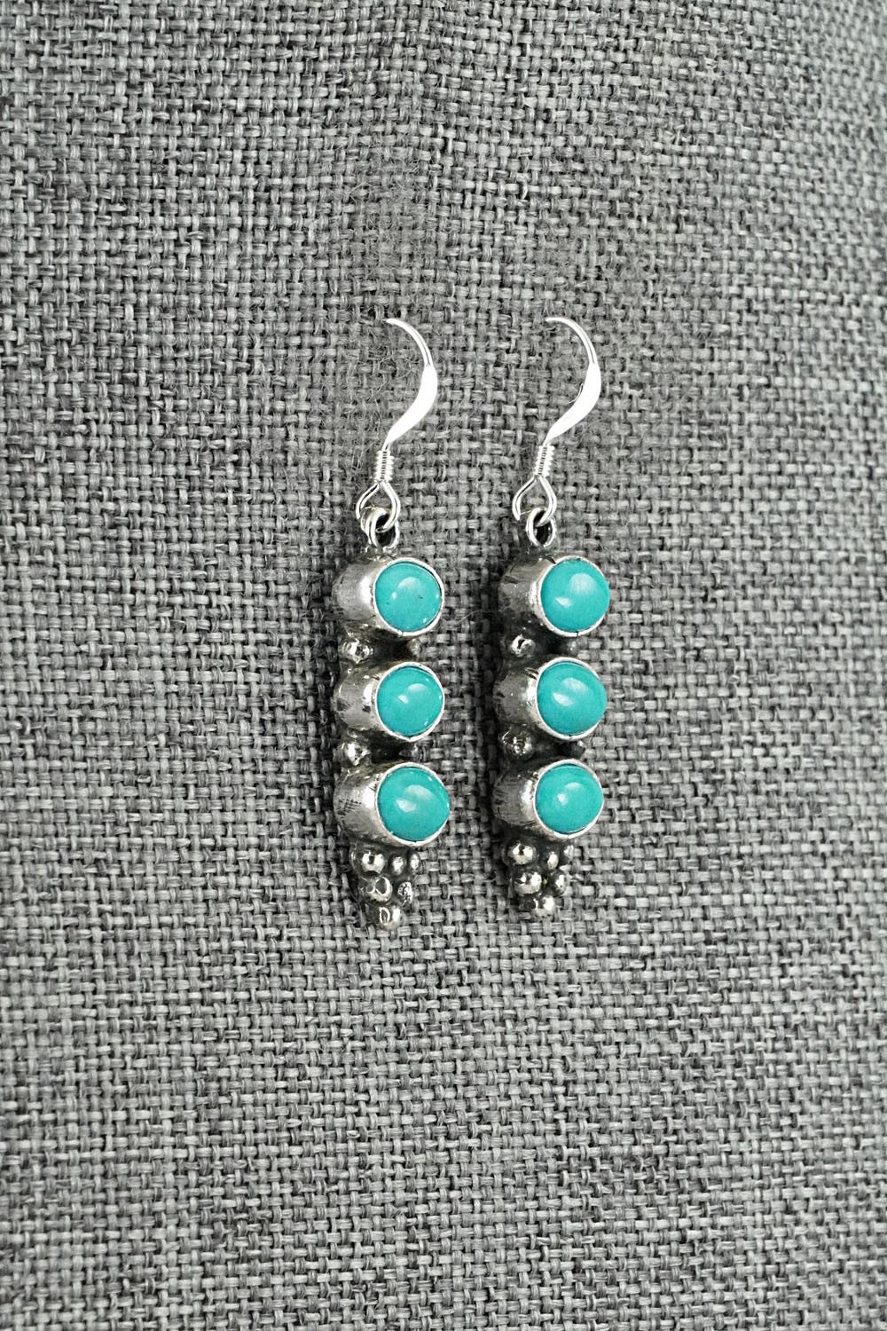 Turquoise & Sterling Silver Earrings - Gary Shorty