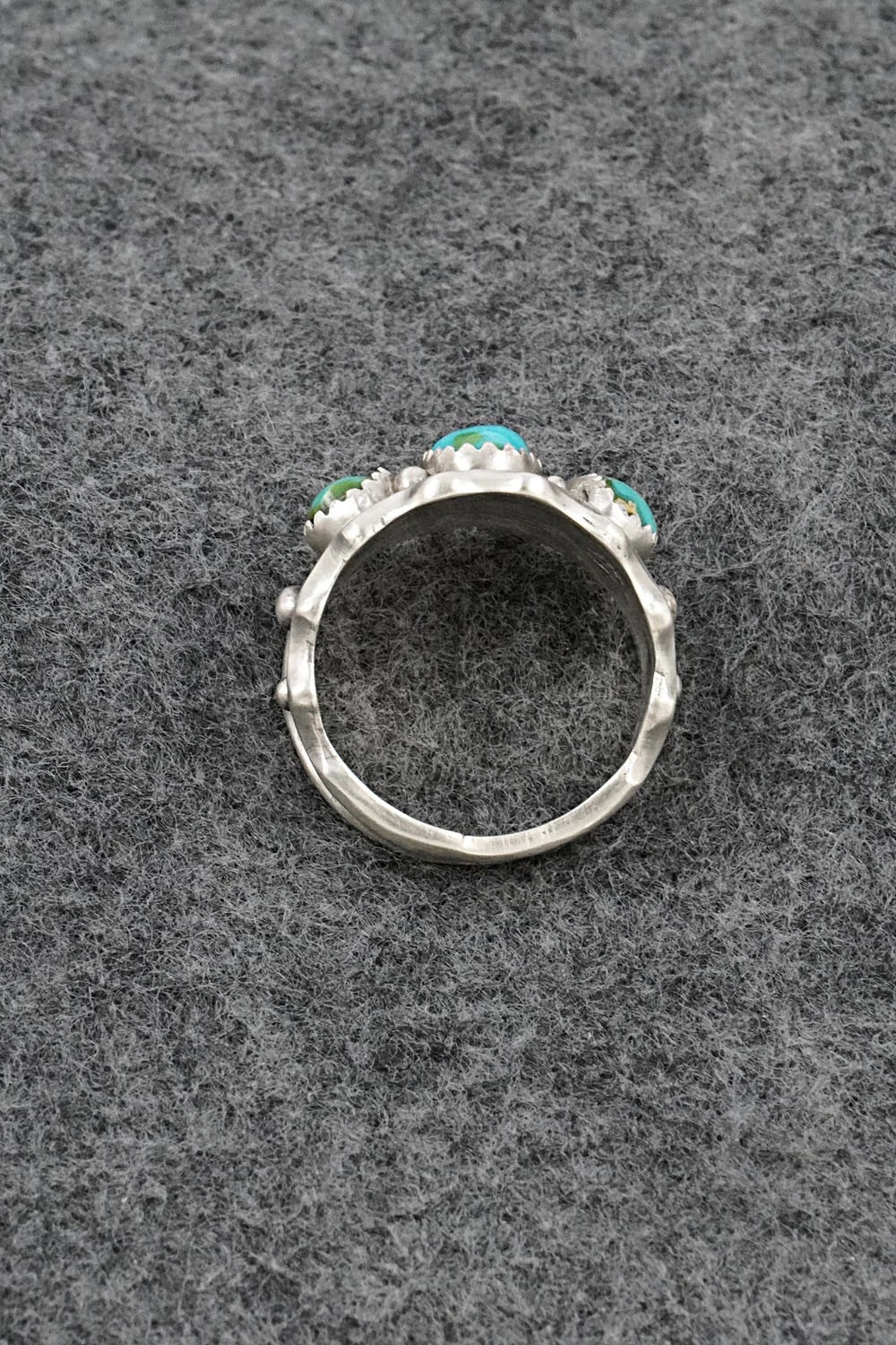 Turquoise & Sterling Silver Ring - Genevieve Francisco - Size 9
