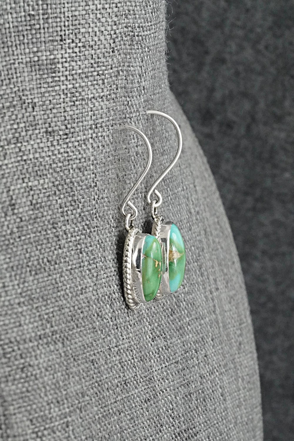 Turquoise & Sterling Silver Earrings - Eugene Gruber